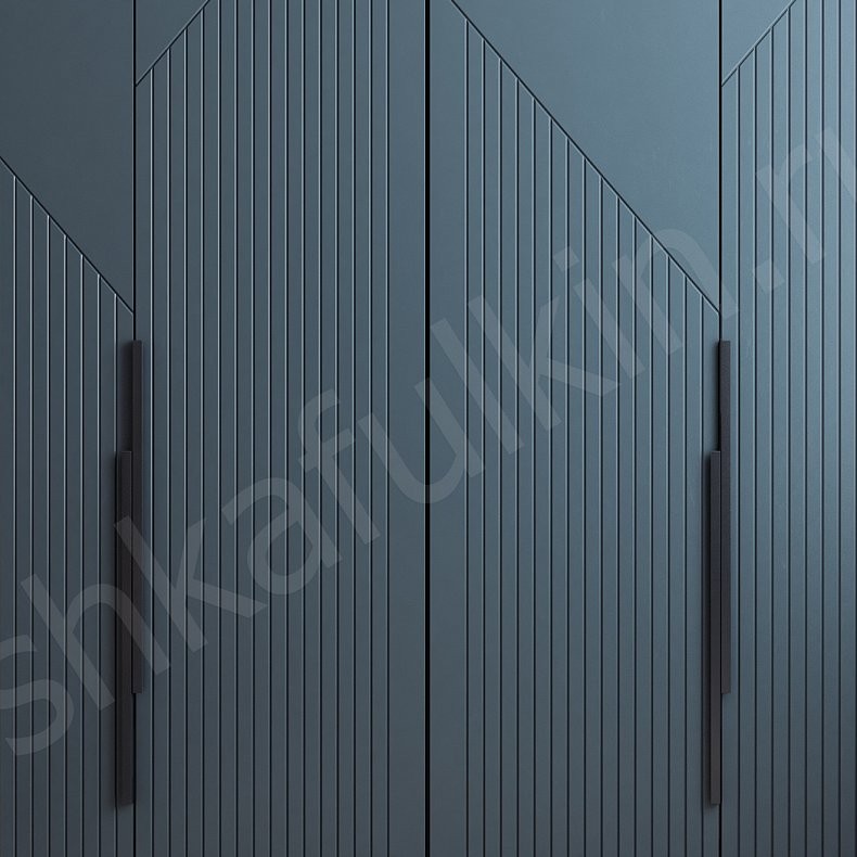 Изображение Гарнитур Фигаро Белый Светлые Серый Модерн 4х створчатые Спальня Для вещей 6