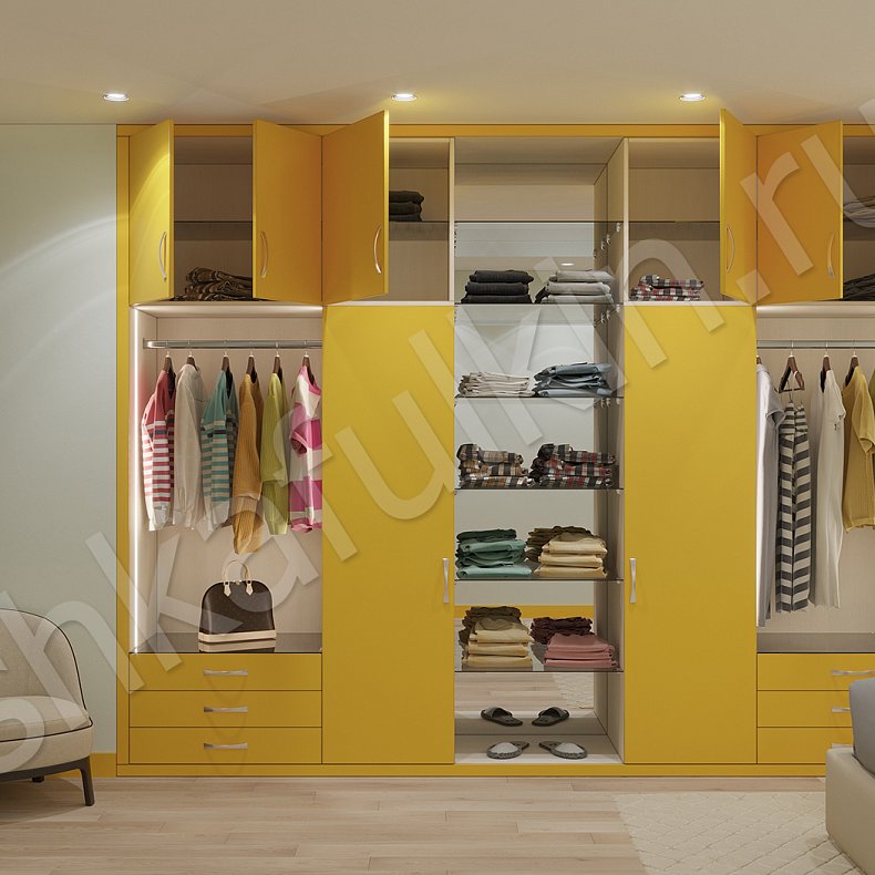 Шкаф Сантьяго Цветной Светлые Современный 2х створчатые Спальня Для вещей 1