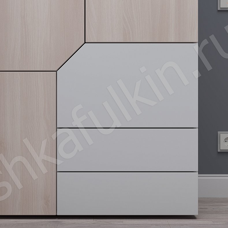 Изображение Шкаф Сонум Темные Светлые Серый Коричневый Древесный Черный Скандинавский 2х створчатые Гостиная Для вещей Для белья 15