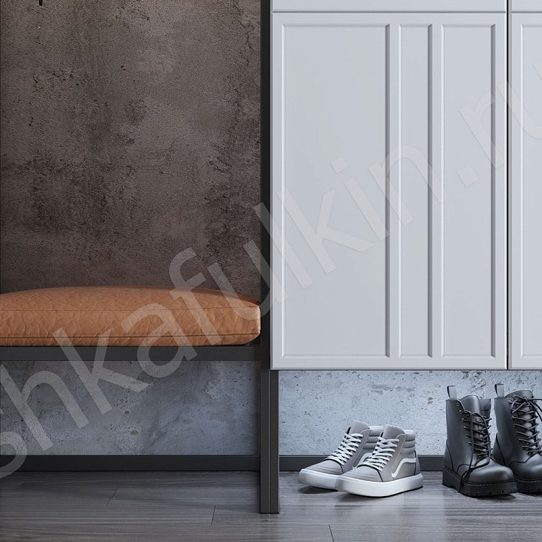 Изображение Прихожая Урбан Белый Цветной Светлые Лофт 3х створчатые Прихожая Для вещей 13