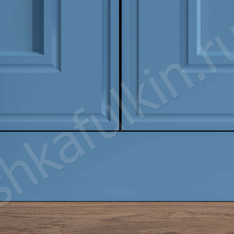 Шкаф Параиба Цветной Синий Светлые Классика 4х створчатые Гостиная Для книг Для декора Для вещей 3