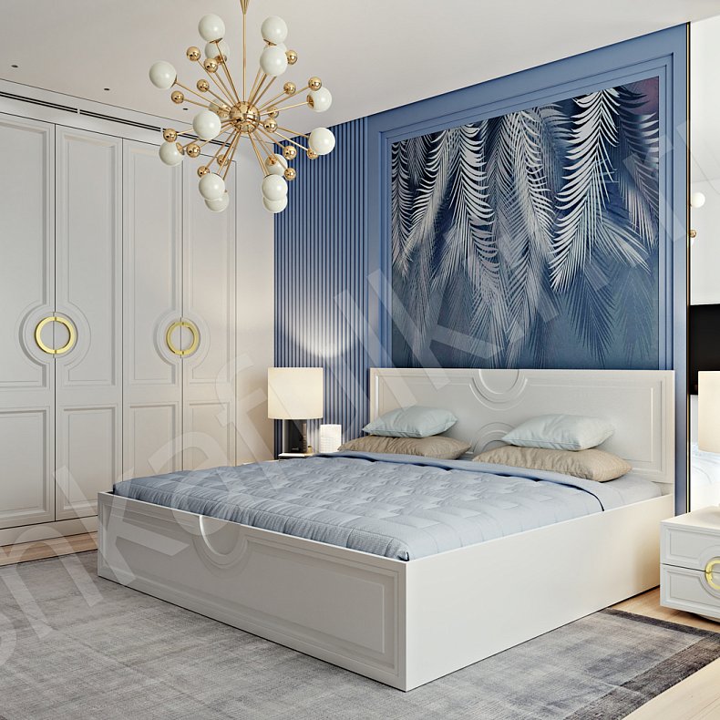 Гарнитур Агнесса Белый Светлые Неоклассика 4х створчатые Спальня Для вещей