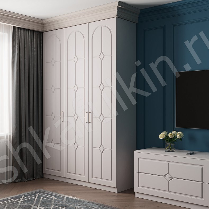 Гарнитур Розанна Светлые Современный 3х створчатые Гостиная Для вещей