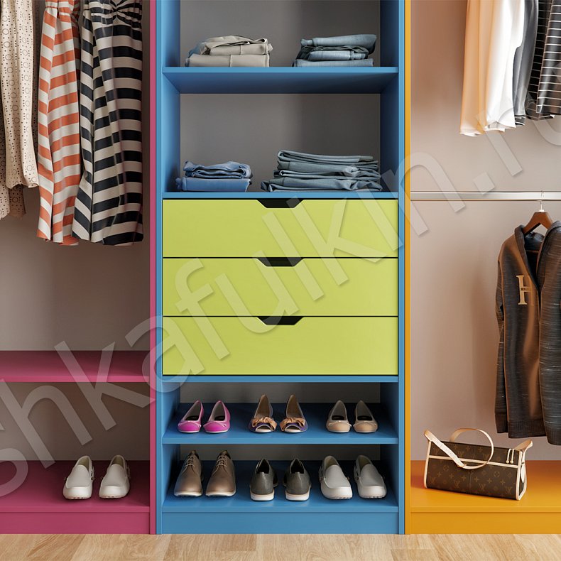 Гардеробная Фантазия Цветной Современный  Гардеробная  3