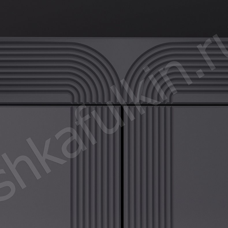 Гарнитур Атенза Серый Темные Современный 2х створчатые Гостиная Для вещей Для декора 4