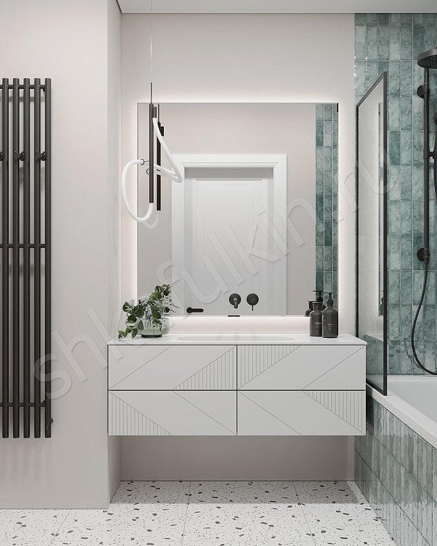 Мебель в ванную Хадсон Белый Светлые Современный   Для вещей