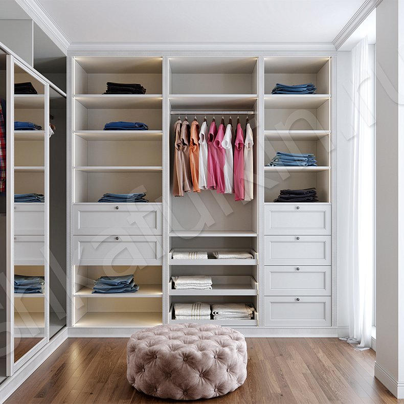 Гардеробная Мая Белый Классика  Гардеробная  2