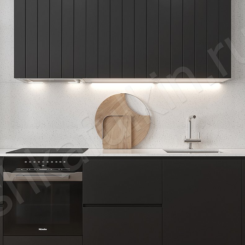 Кухня Пиколетто Черный Светлые Темные Зеленый    Для посуды 6