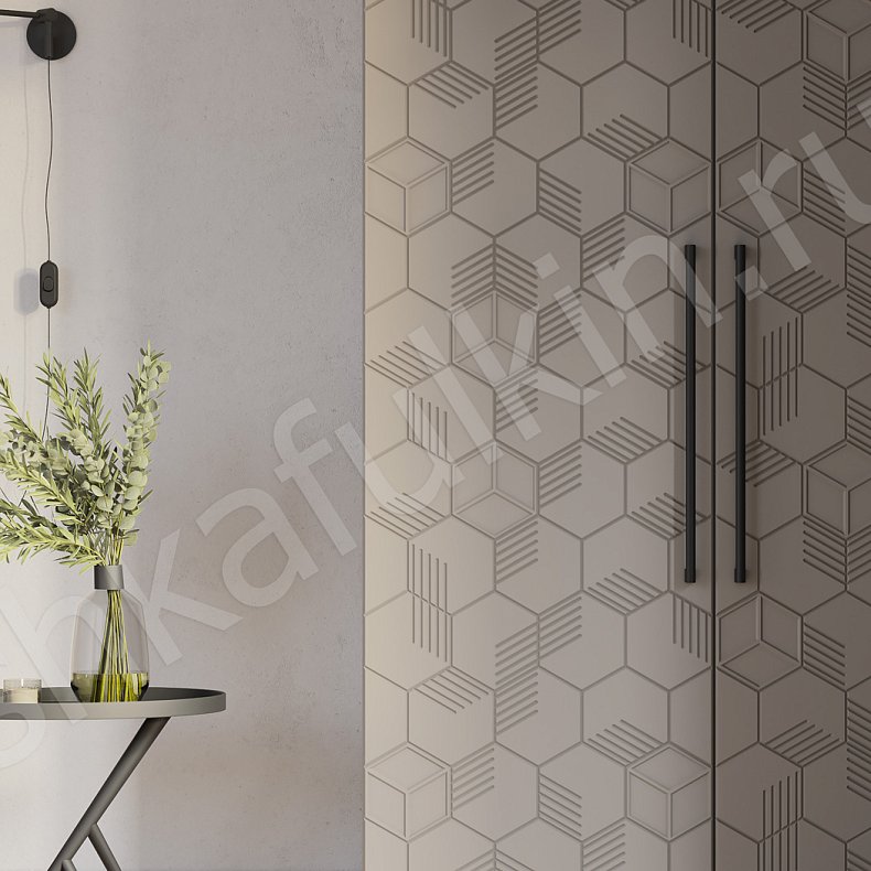 Угловой шкаф Токио Серый Современный 4х створчатые Гостиная Для вещей 2