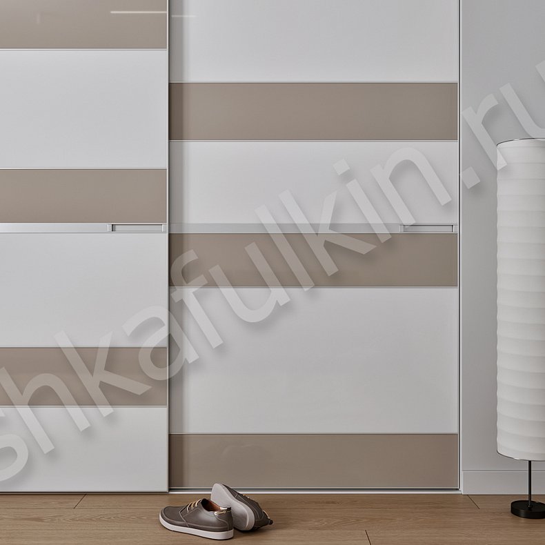 Встраиваемый шкаф-купе Бримнэс Коричневый Светлые Серый Современный 3х створчатые Спальня Для вещей 2