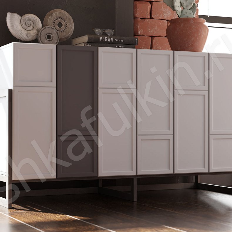 Гарнитур Урбан Белый Цветной Светлые Лофт 2х створчатые Гостиная Для вещей 5