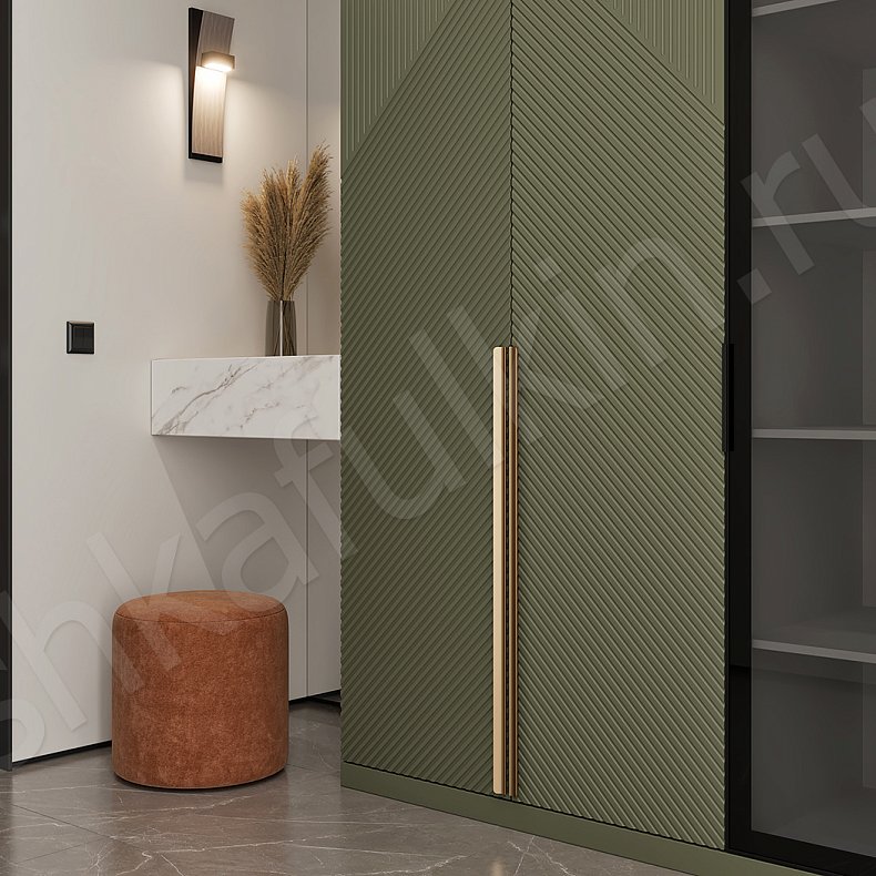 Прихожая с консолью Нотариус Черный Цветной Темные Зеленый Современный 5и створчатые Прихожая Для вещей 4