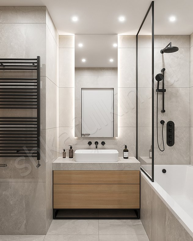 Мебель в санузел Ролан Светлые Древесный Современный 2х створчатые  Для вещей