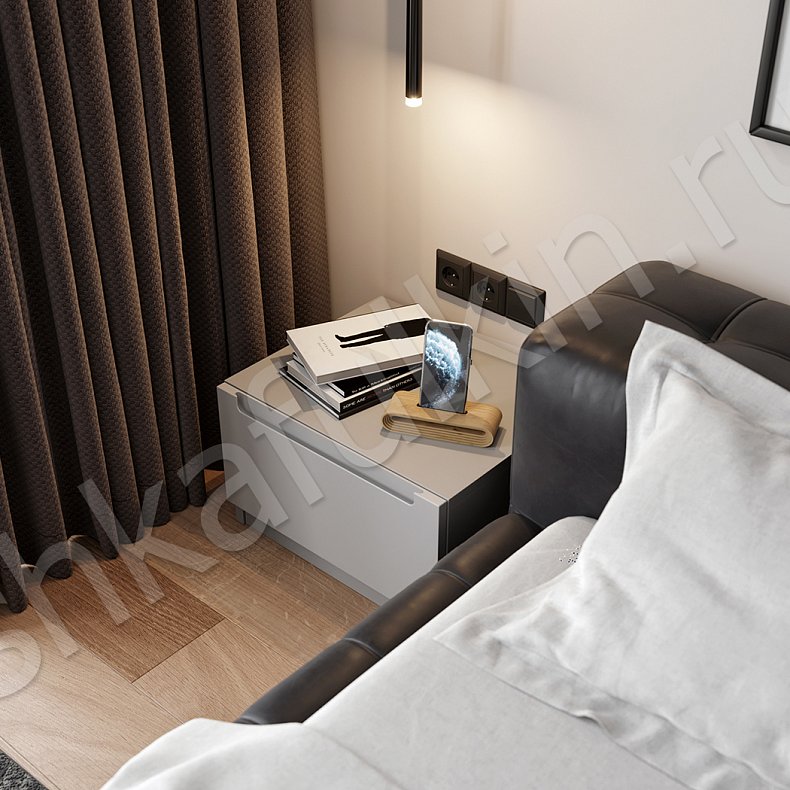 Изображение Распашной шкаф Миллер Белый Черный Серый Светлые Минимализм 4х створчатые Спальня Для вещей 11