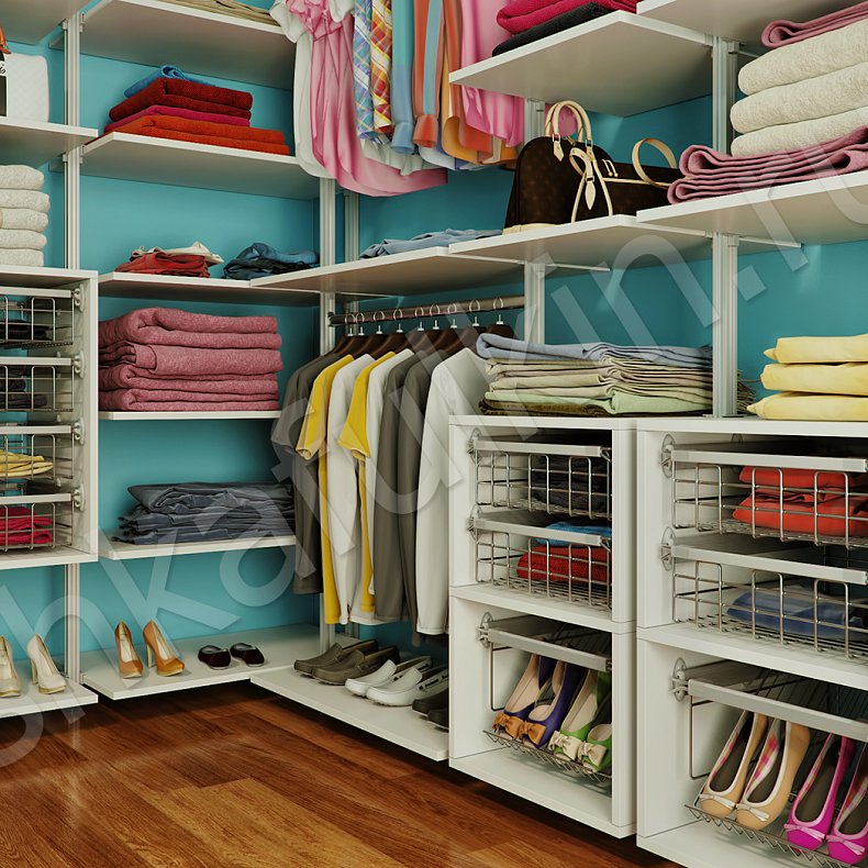 Изображение Гардеробная Бриз Светлые Белый Скандинавский Гардеробная Для вещей 2