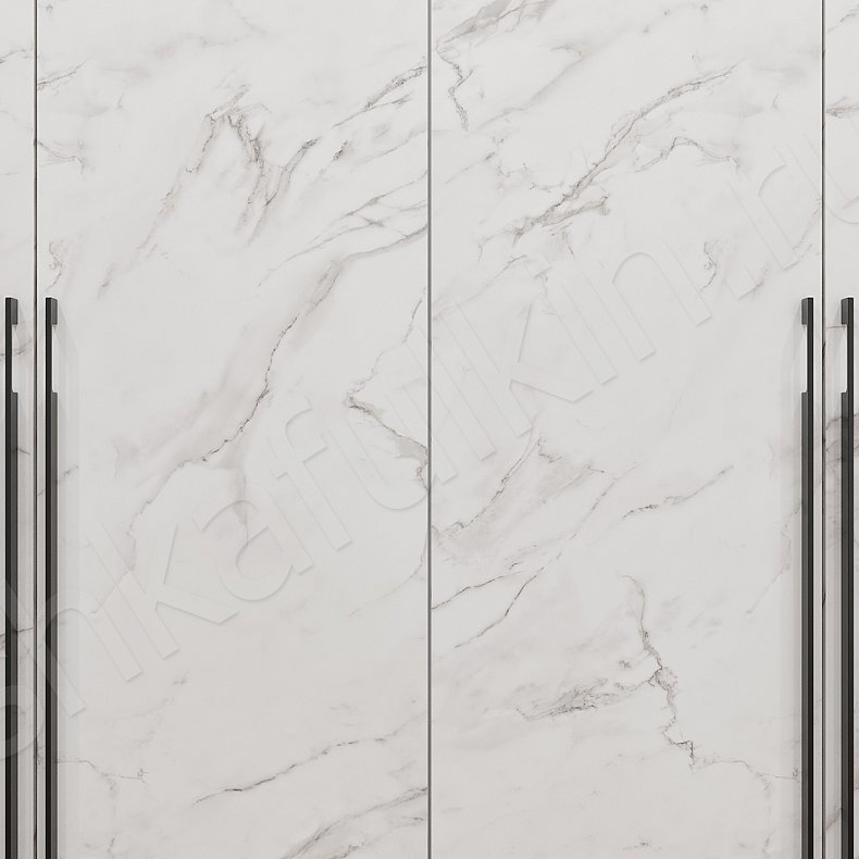 Изображение Шкаф в прихожую Каррара Светлые Белый Современный 4х створчатые Прихожая Для вещей 3