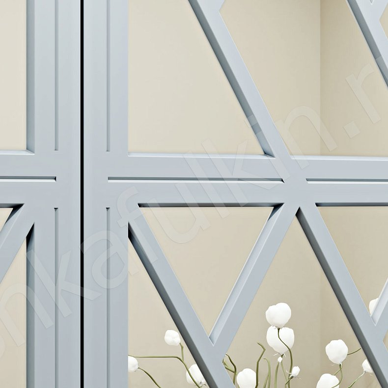 Прихожая Эверест Светлые Серый Неоклассика 2х створчатые Прихожая Для вещей 4