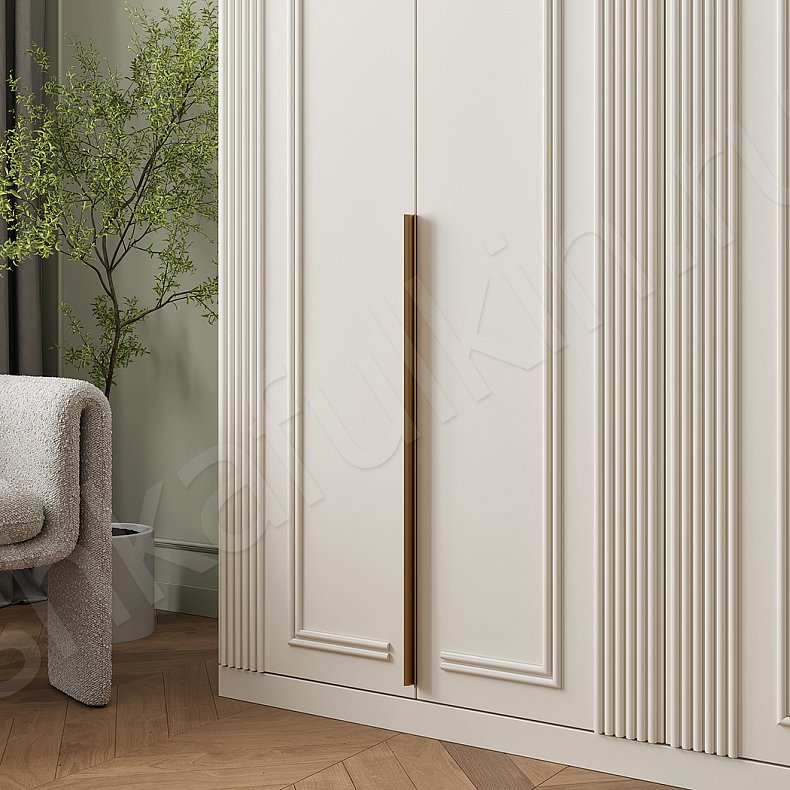 Изображение Шкаф Галлардо Белый Светлые Серый Неоклассика 4х створчатые Гостиная Для вещей 4