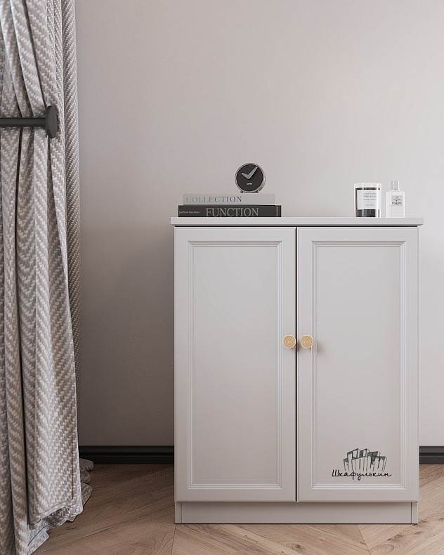 Тумба Виктория Светлые Золото Белый Классика 2х створчатые Спальня 