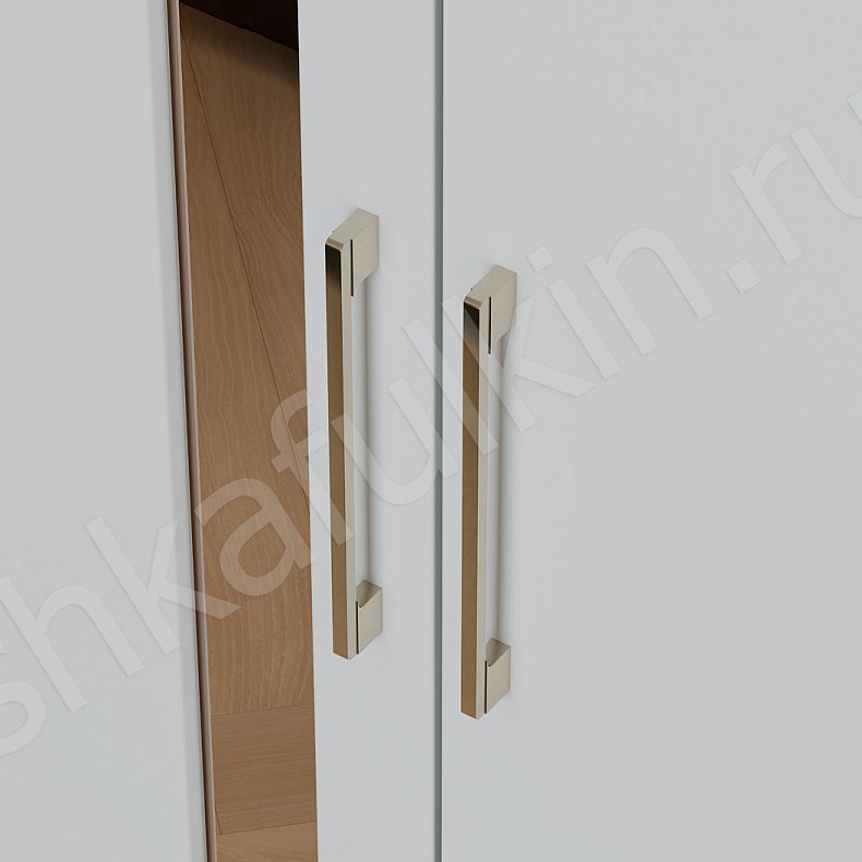 Шкаф Арнольд Светлые Белый Современный 4х створчатые Спальня Для вещей 3