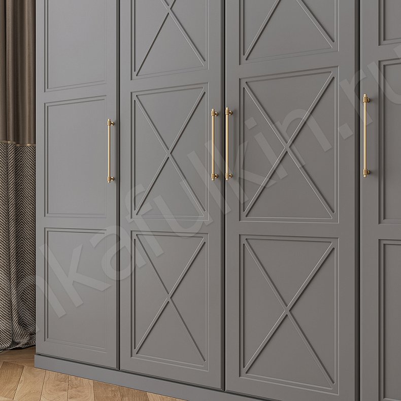 Шкаф Хемнэс Белый Красный Серый Светлые Классика 4х створчатые Гостиная Для вещей 8