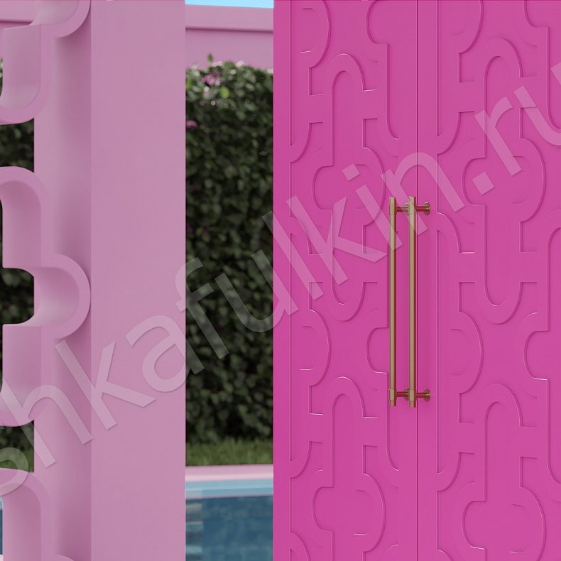 Изображение Шкаф Барби Розовый Современный 4х створчатые Детская Для вещей 3