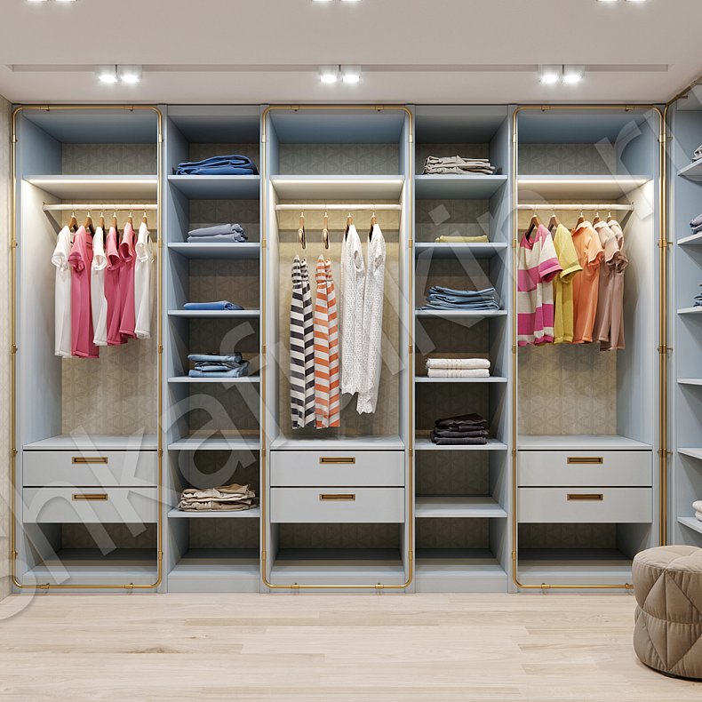 Изображение Гардеробная Бланш Синий Модерн Гардеробная 1