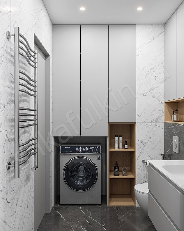 Мебель в ванную Дидро Серый Светлые Древесный Современный   Для вещей 2