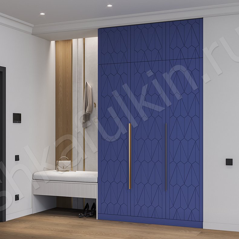 Прихожая Космо Белый Цветной Синий Светлые Темные Современный 3х створчатые Прихожая Для вещей