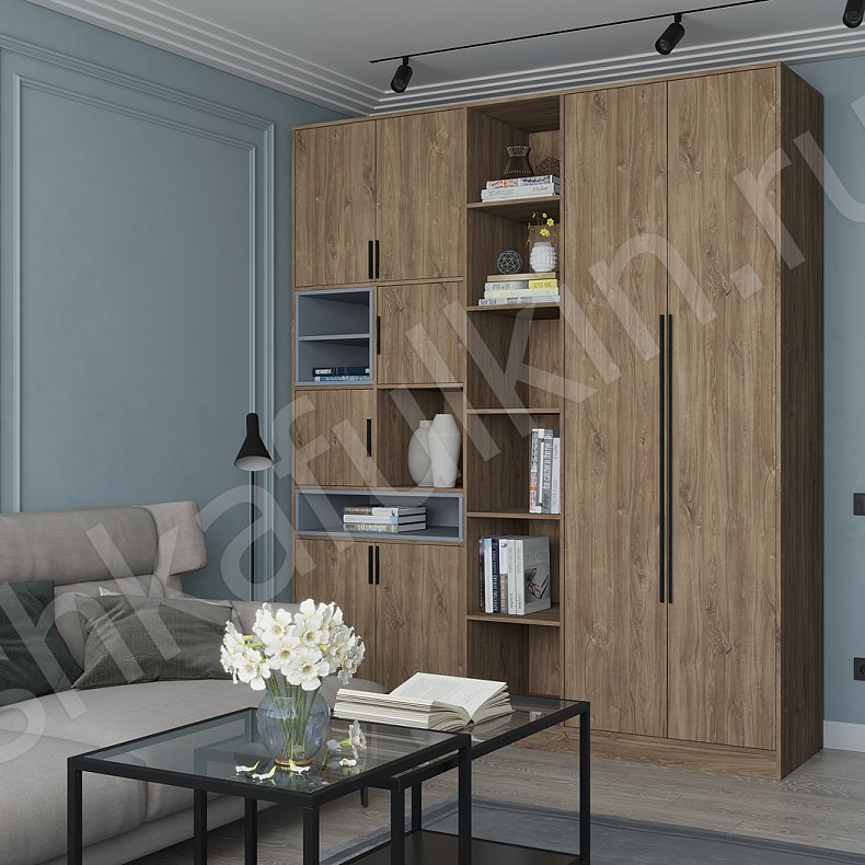 Шкаф Бесто Светлые Белый Древесный Коричневый Серый Темные Скандинавский 2х створчатые Гостиная Для книг Для декора Для посуды Для вещей 7