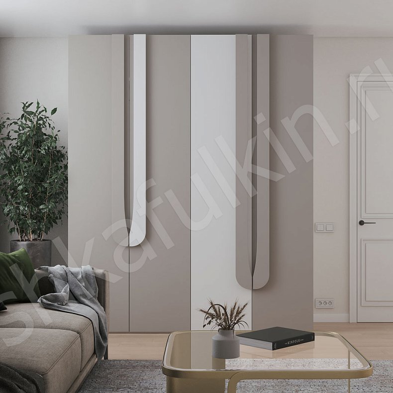 Шкаф Тигго Темные Светлые Коричневый Черный Скандинавский 4х створчатые Гостиная Для вещей Для белья 2