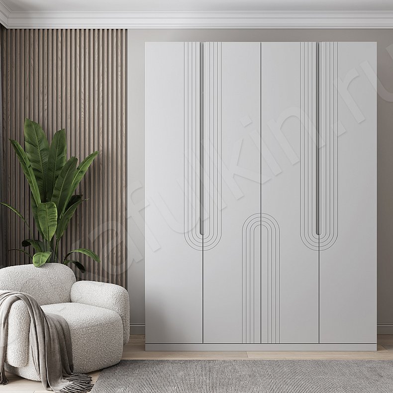 Изображение Шкаф Сиквел Цветной Синий Модерн 4х створчатые Гостиная Для вещей 1