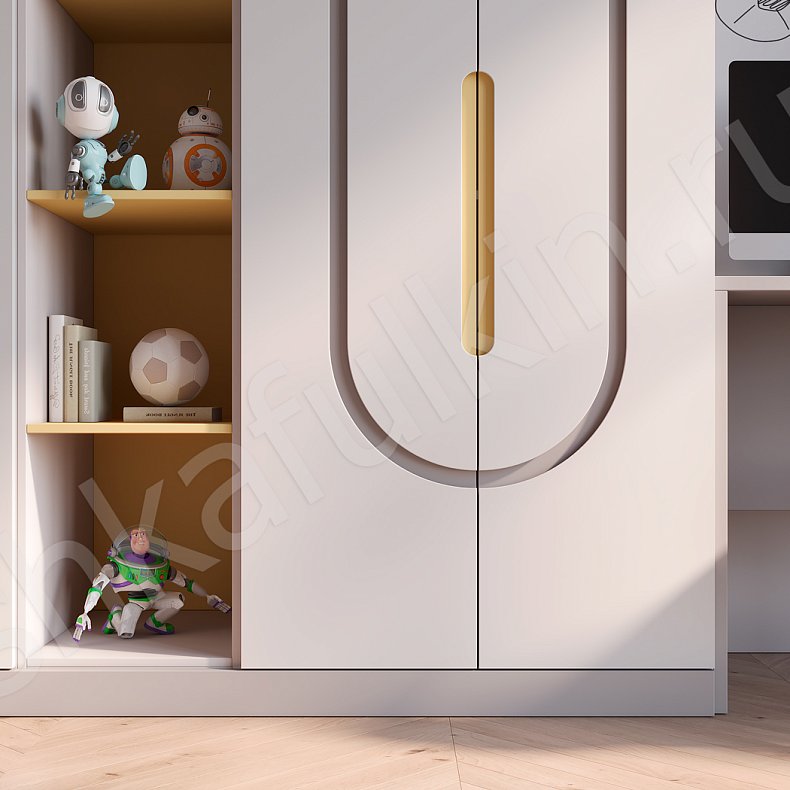 Изображение Детская Байт Светлые Современный 4х створчатые Детская Для книг Для вещей 2