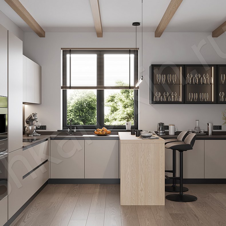 Изображение Кухня Ярдина Светлые Коричневый Минимализм Для посуды Для декора 3