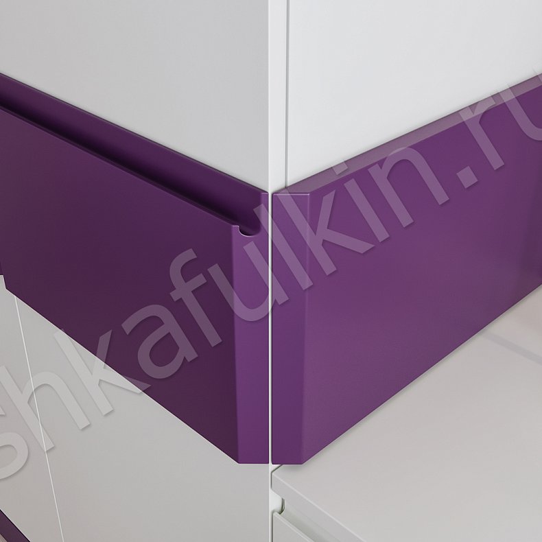 Изображение Детская Ньютон Белый Цветной Светлые Современный 3х створчатые Детская Для книг Для вещей 5