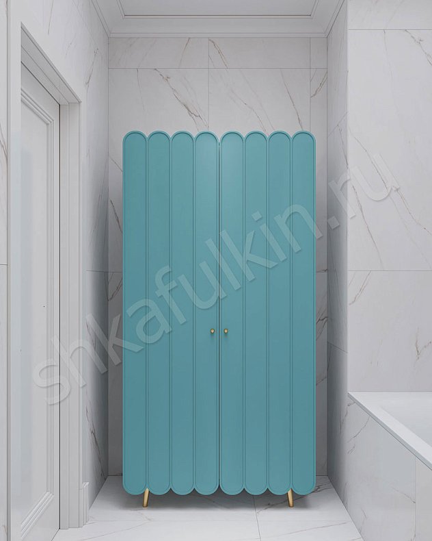 Мебель в ванную Монмартр Светлые Синий Цветной Неоклассика 2х створчатые  Для вещей 3