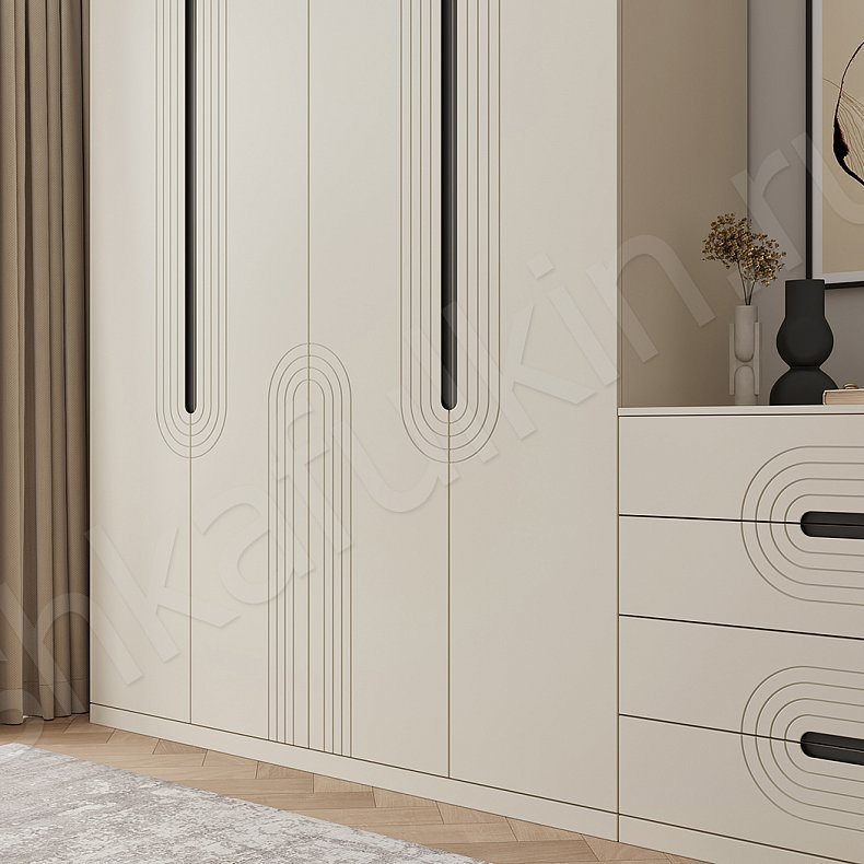 Изображение Гарнитур Сиквел Светлые Современный 4х створчатые Спальня Для вещей Для белья 2