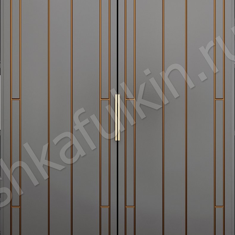 Изображение Гарнитур Дельта Золото Светлые Серый Модерн 4х створчатые Спальня Для вещей 6