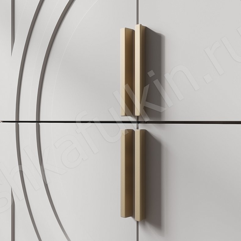 Изображение Детская Линдор Светлые Серый Неоклассика 2х створчатые Детская Для книг Для вещей 2