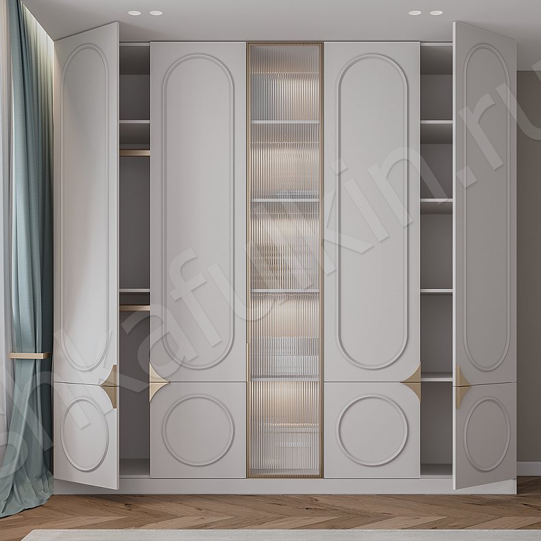 Шкаф Вивиан Белый Модерн 5и створчатые Спальня Для вещей 4