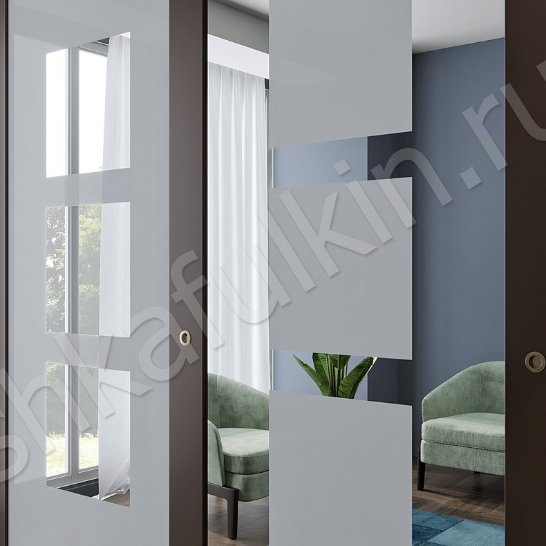 Шкаф-купе Шарль Темные Модерн 2х створчатые Гостиная Для вещей 3