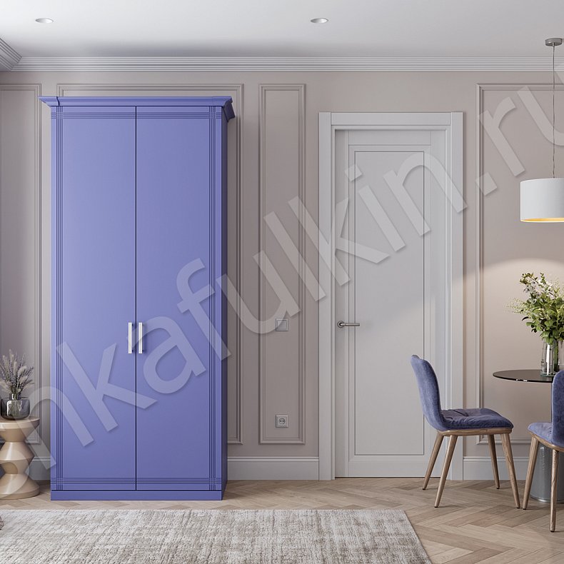 Корпусный шкаф Верипери Цветной Синий Светлые Современный 2х створчатые Гостиная Для вещей 1