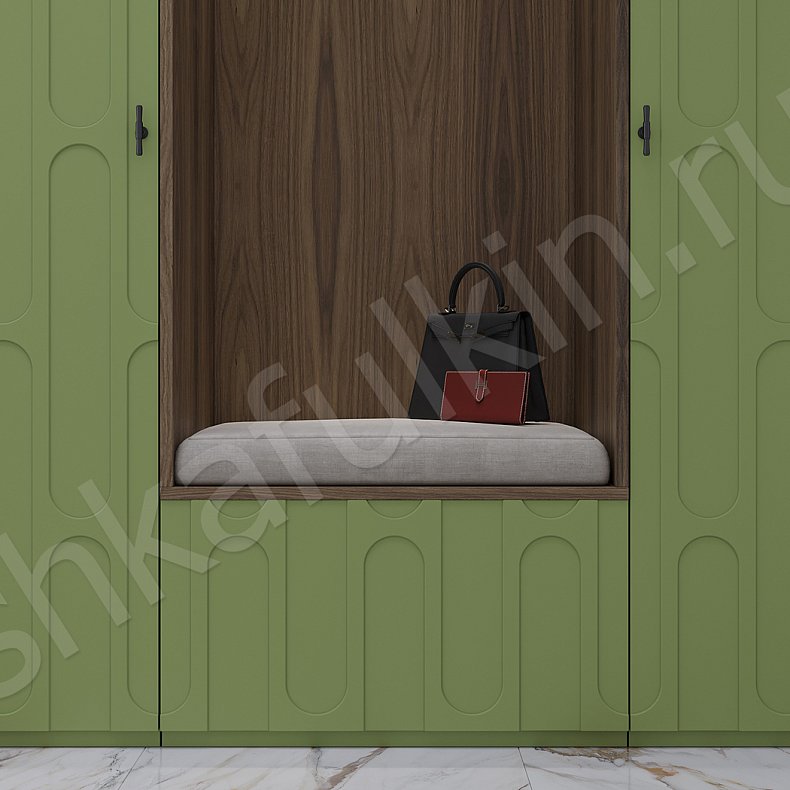 Прихожая Акаста Зеленый Светлые Древесный Цветной Современный  Прихожая Для вещей 2