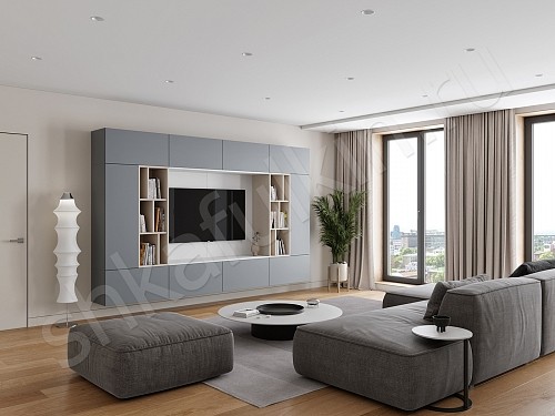 Изображение цвета Стенка Нельсон  Минимализм  Гостиная 