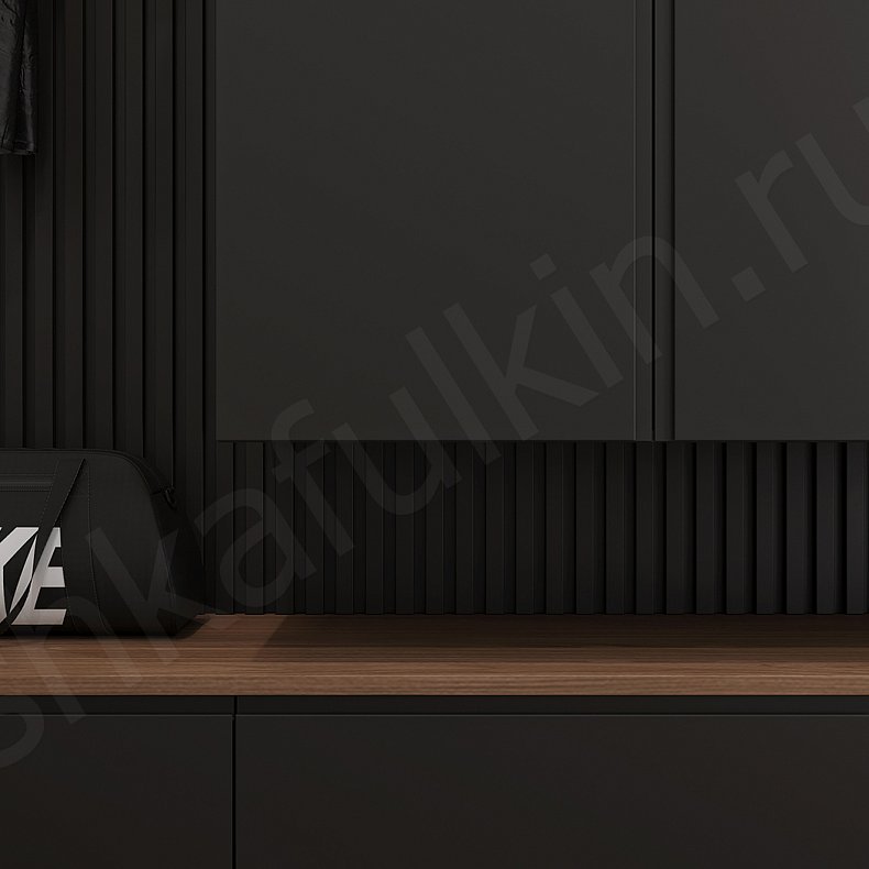 Прихожая Дафна Темные Древесный Черный Современный 3х створчатые Прихожая Для вещей 3