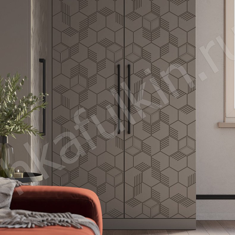 Угловой шкаф Токио Серый Современный 4х створчатые Гостиная Для вещей 4