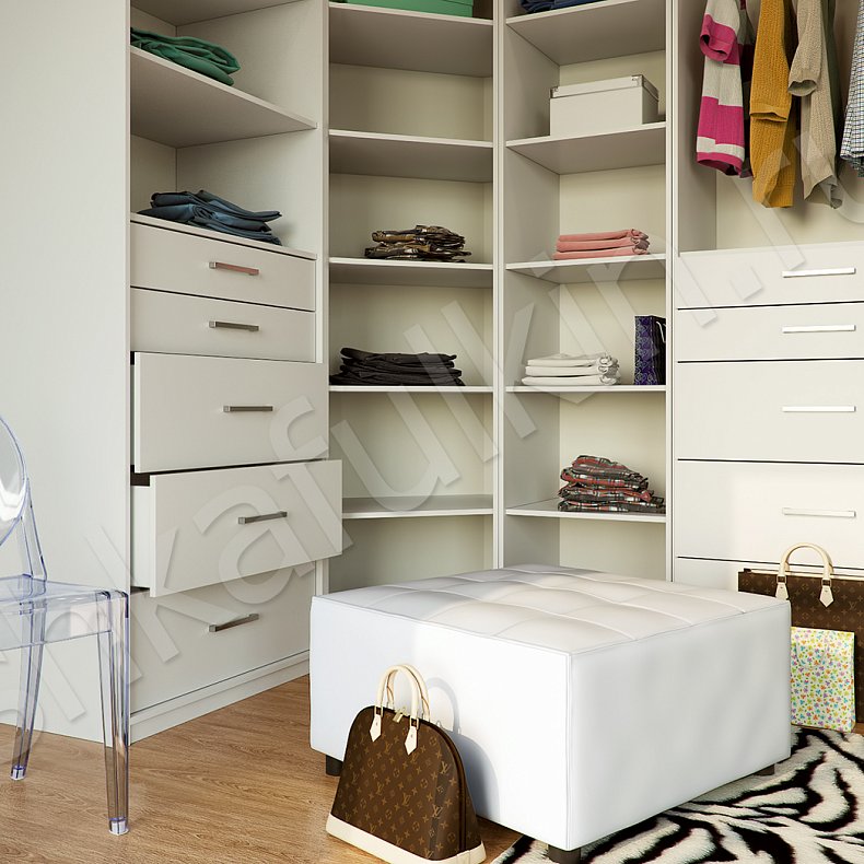 Гардеробная Лолита Белый Скандинавский  Гардеробная  1