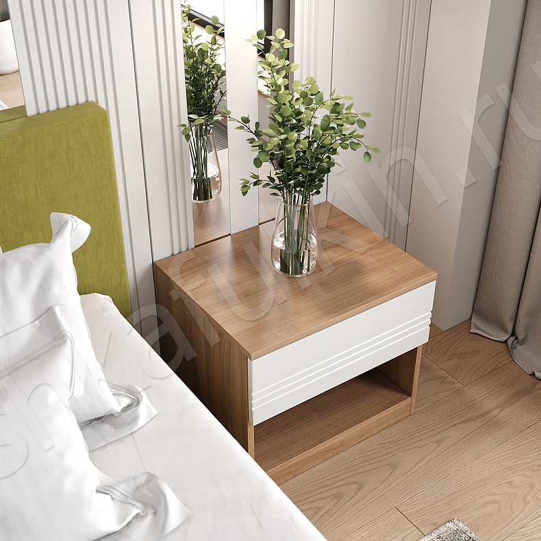 Встроенный шкаф-купе Альгеро Белый Модерн 2х створчатые Спальня Для вещей 5