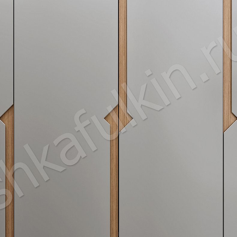 Прихожая Зигзаг Древесный Светлые Серый Минимализм 4х створчатые Прихожая Для вещей 3