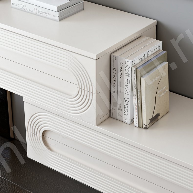 Изображение Гарнитур Дзен White Светлые Белый Современный 2х створчатые Спальня Для вещей Для белья 8